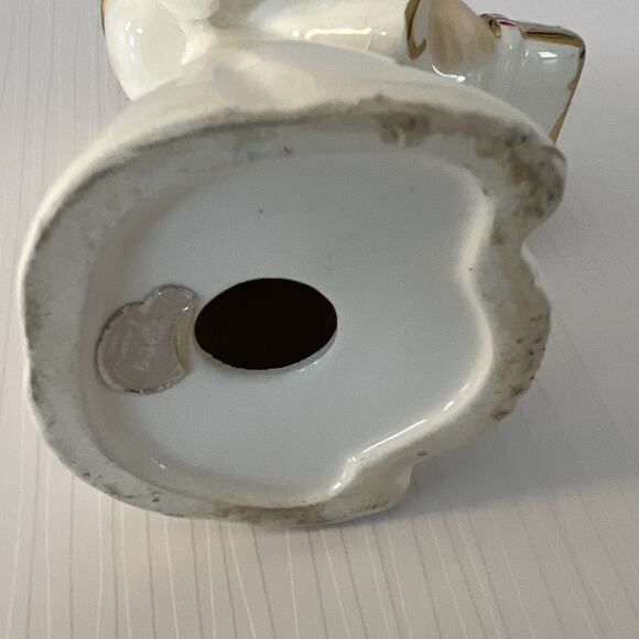 Napco Angel With Dove Bird Present Toy Ceramic Figurine 4” Japan READ - Picture 10 of 16